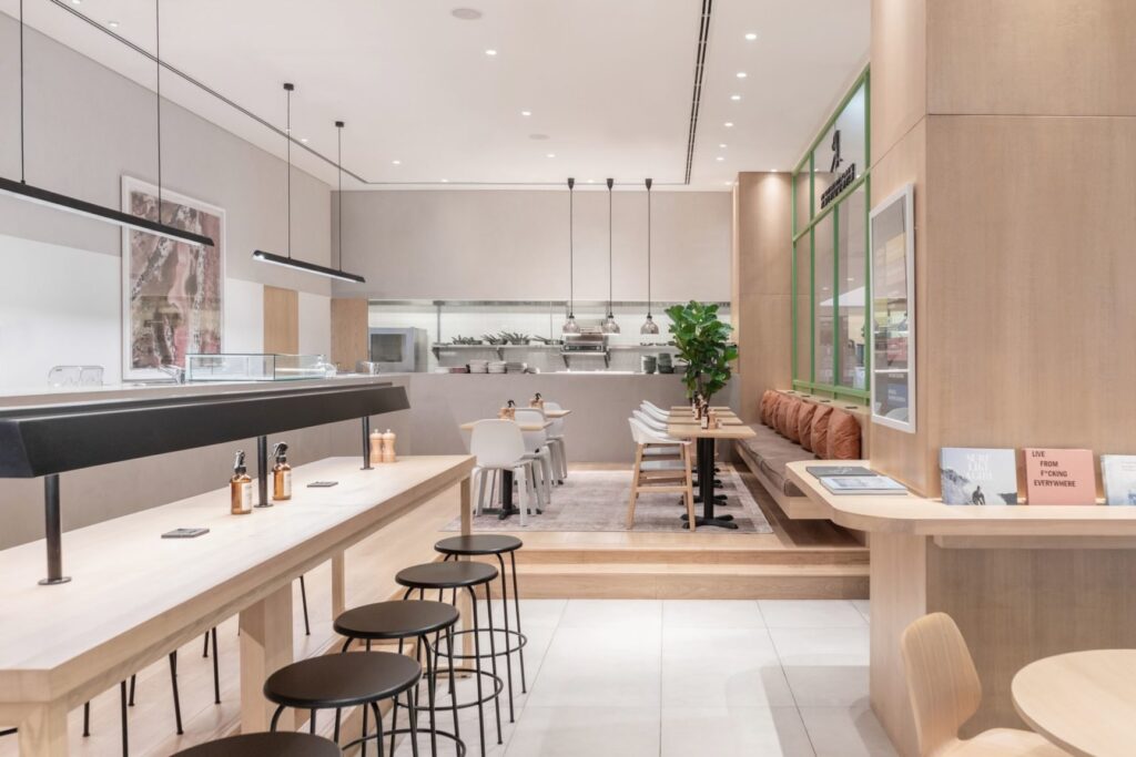 iQ Food Co. restaurant design in Yorkdale, Mason Studio